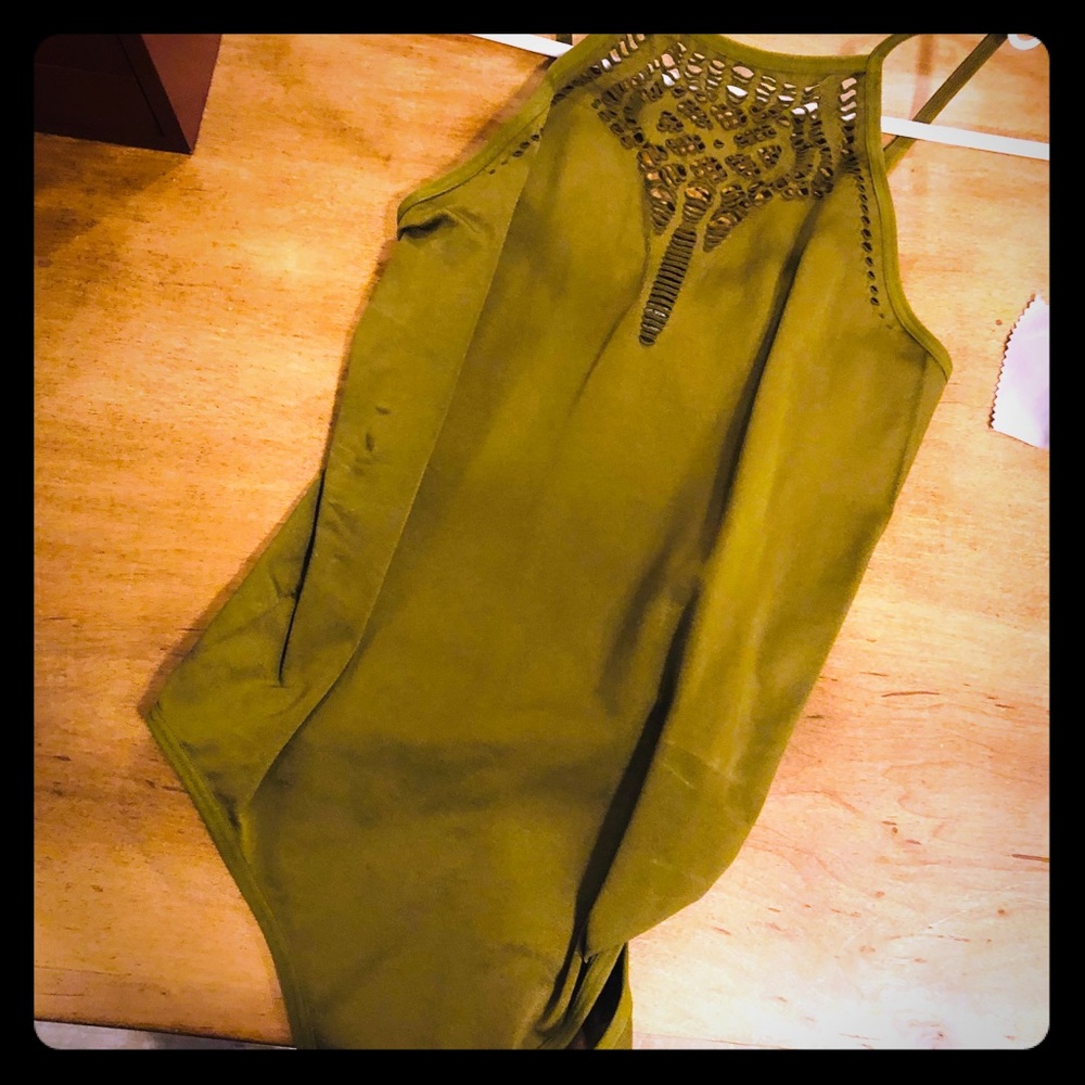Army green bodysuit